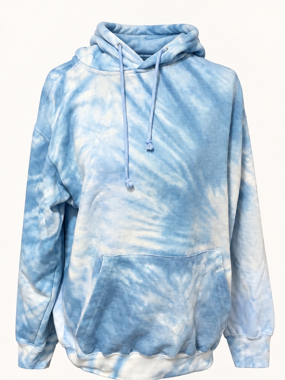 MV Sport Blue & White Cloud Tie-Dye Hoodie – Size Medium